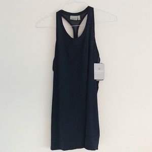 Athleta High Neck Dot Mesh Chi Tank Size Large